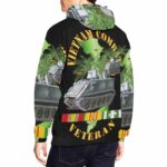 Vietnam Combat Veteran W APC Ambush All Over Print Hoodie Back 1