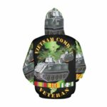 Vietnam Combat Veteran W APC Ambush All Over Print Hoodie Back