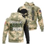 Washington army national guard proud us army papa army all over print hoodie