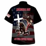 We Will Never Forget US Veteran Memorial Day Hawaiian Shirt Back