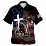 We Will Never Forget US Veteran Memorial Day Hawaiian Shirt Front